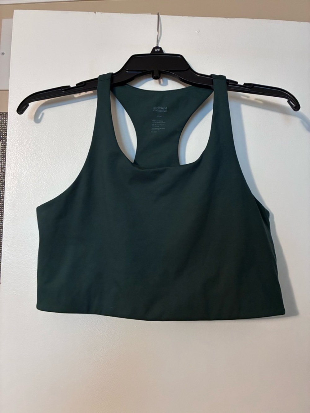Girlfriend Collective Deep Forest Green Racerback Sports Bra